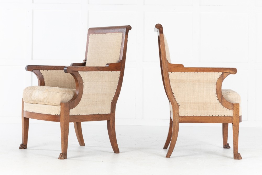 Pair of 19th Century French Walnut Armchairs View II