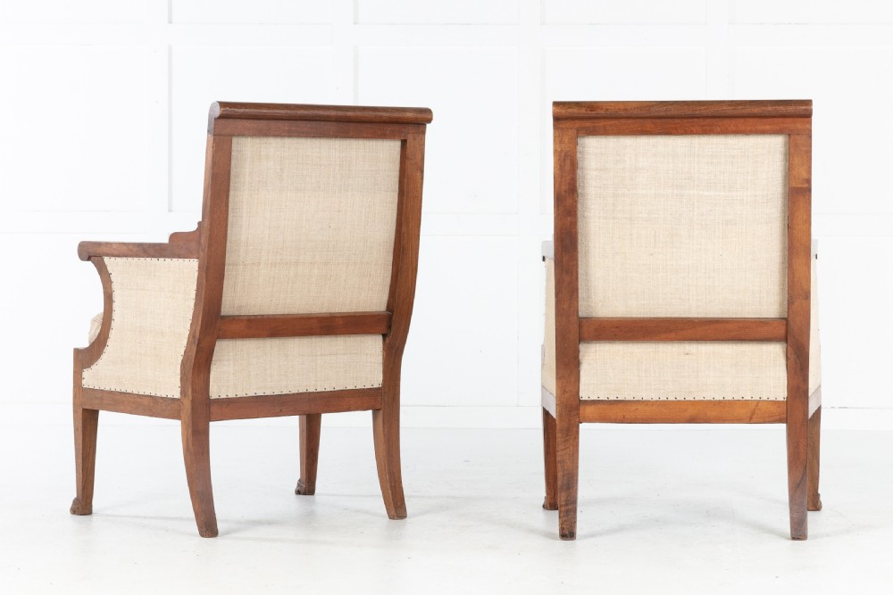 Pair of 19th Century French Walnut Armchairs View IX