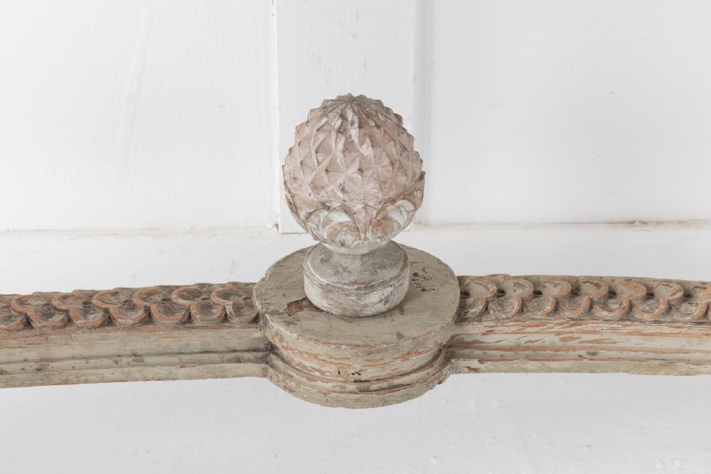 19th Century Painted Console Table with Breccia Marble Top View VII