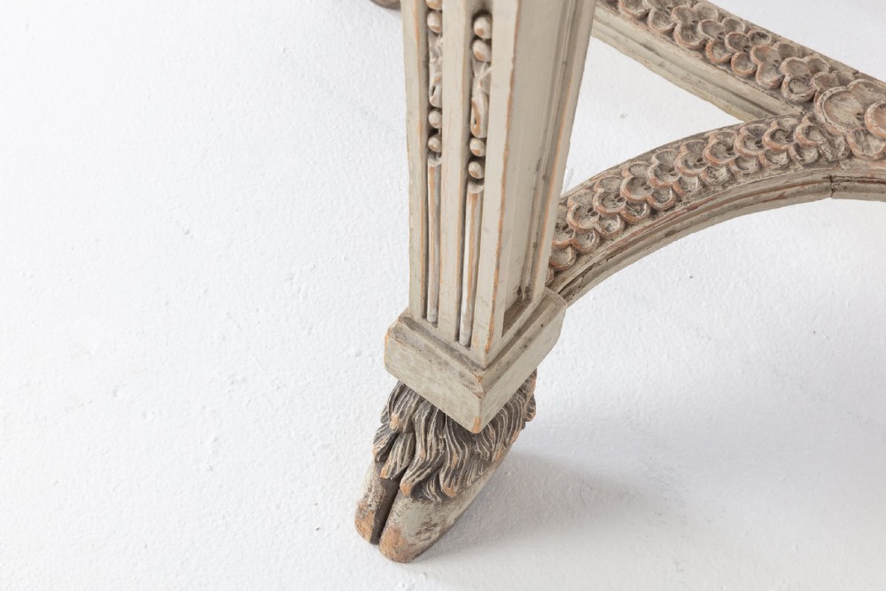19th Century Painted Console Table with Breccia Marble Top View XII