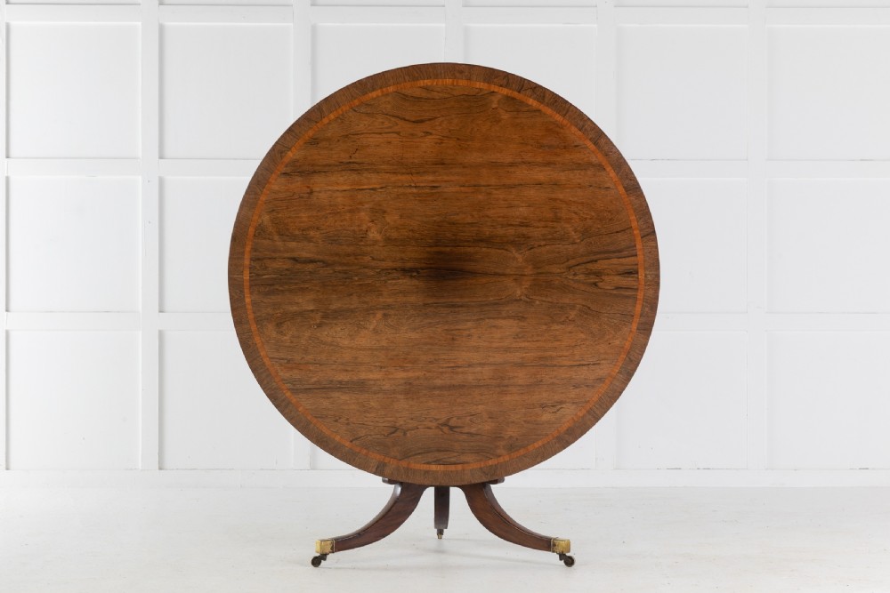 English Regency 19th Century Rosewood Circular Table