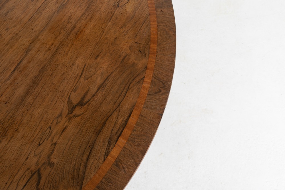 English Regency 19th Century Rosewood Circular Table View IV