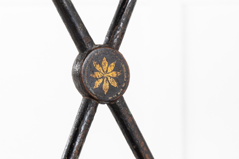 English 19th Century Regency Ebonised Cane Seat Sofa View V