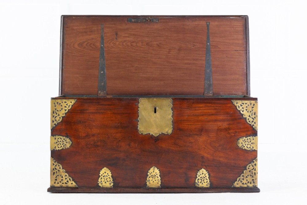 18th Century Brass Mounted Trunk