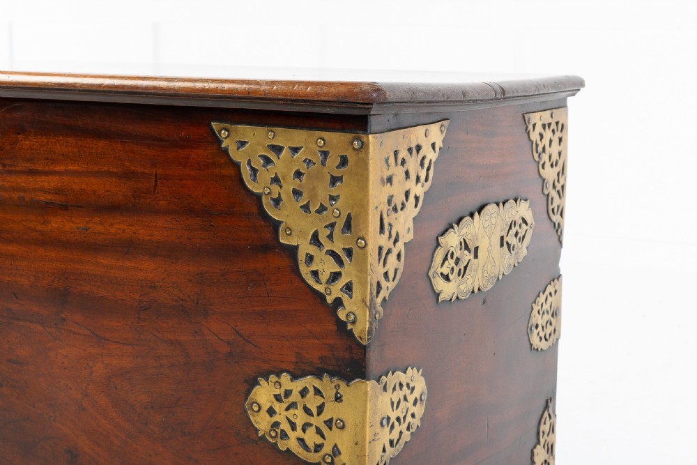 18th Century Brass Mounted Trunk View II
