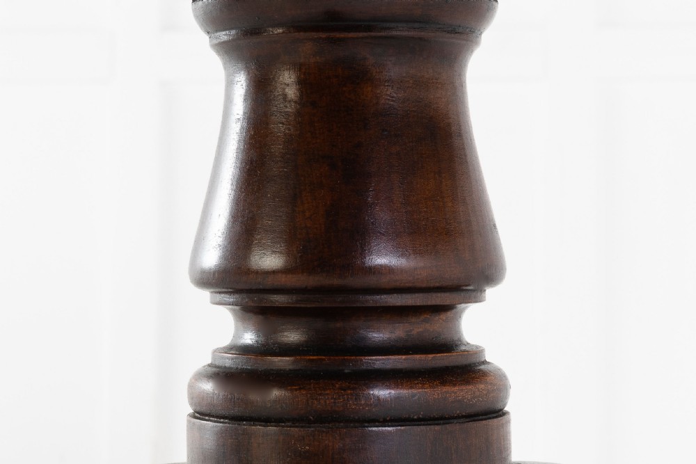 19th Century Regency Oak Drum Table View V