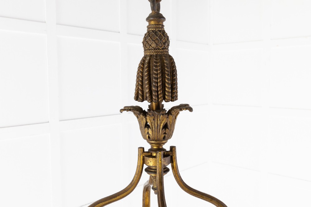 19th Century Gilt Bronze Hall Lantern View VII