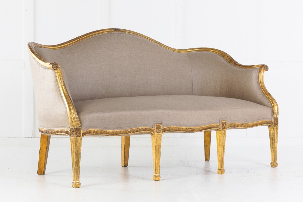 18th Century George III Giltwood Settee