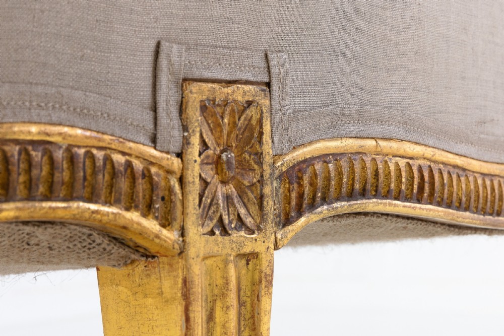 18th Century George III Giltwood Settee View V