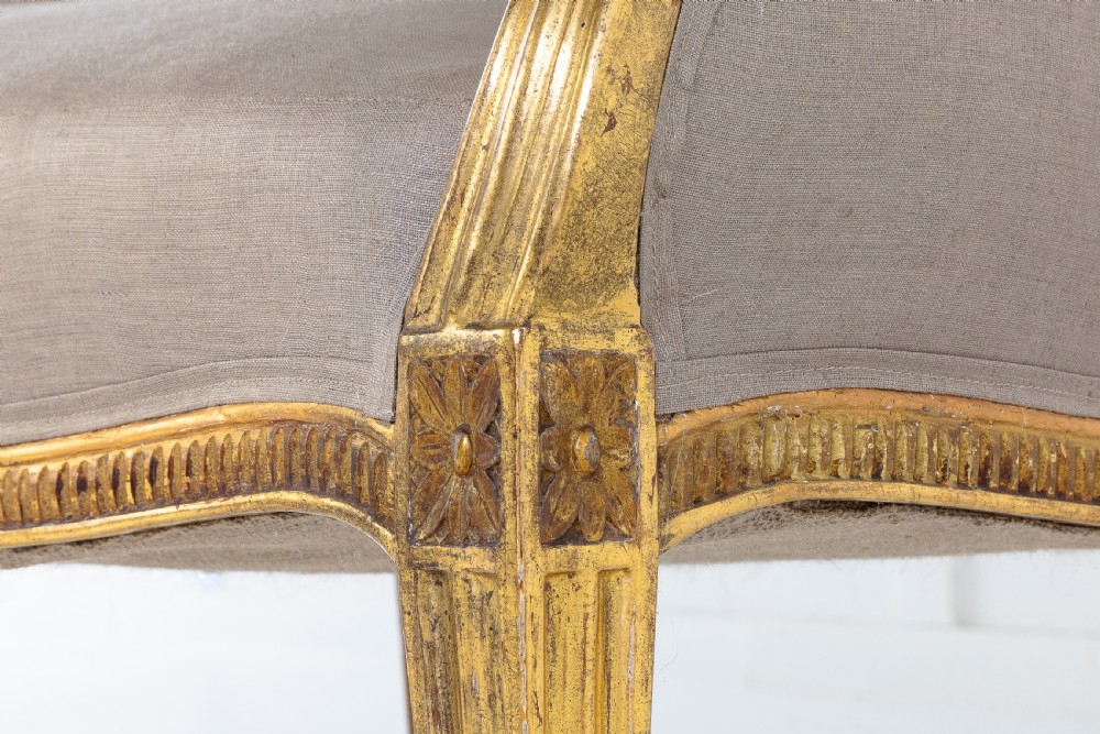 18th Century George III Giltwood Settee View VI