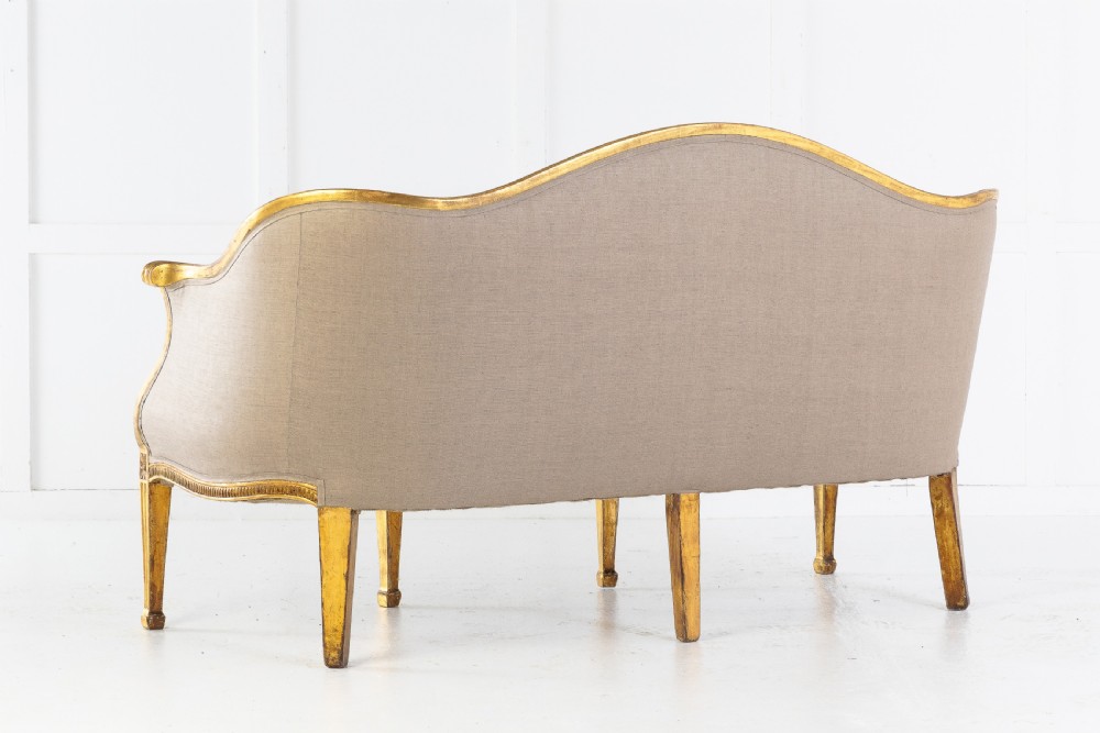 18th Century George III Giltwood Settee View VIII