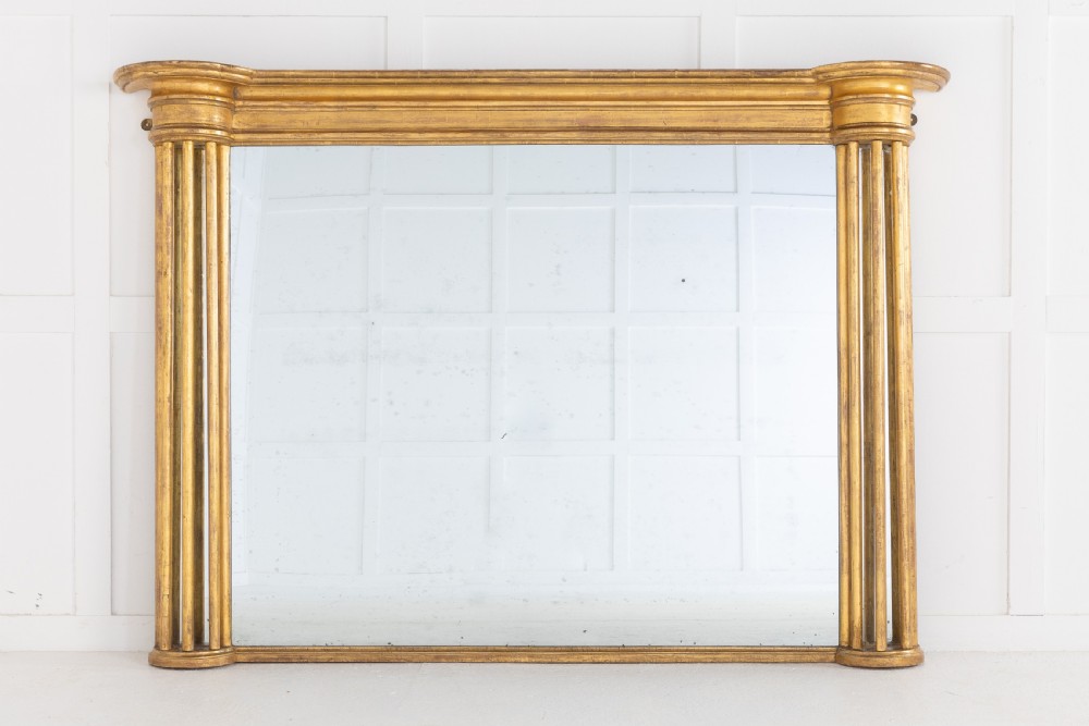 19th Century Regency Giltwood Overmantel Mirror