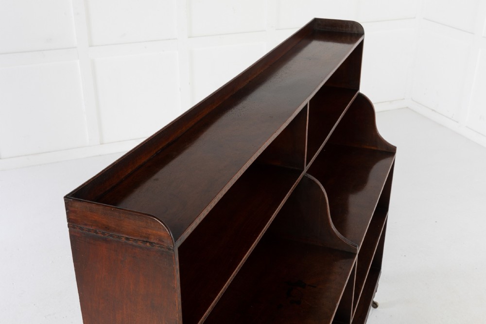 19th Century English Regency Mahogany Waterfall Bookcase View IX