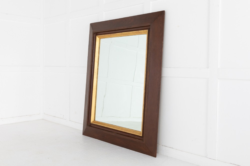 19th Century French Oak Mirror View III