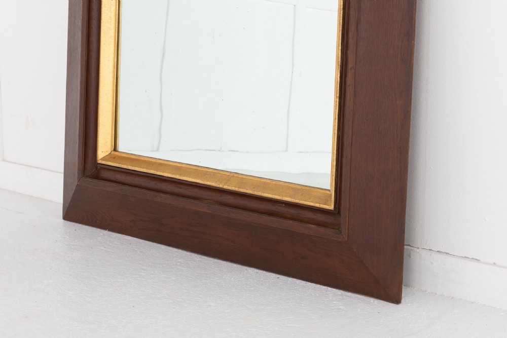 19th Century French Oak Mirror View IV