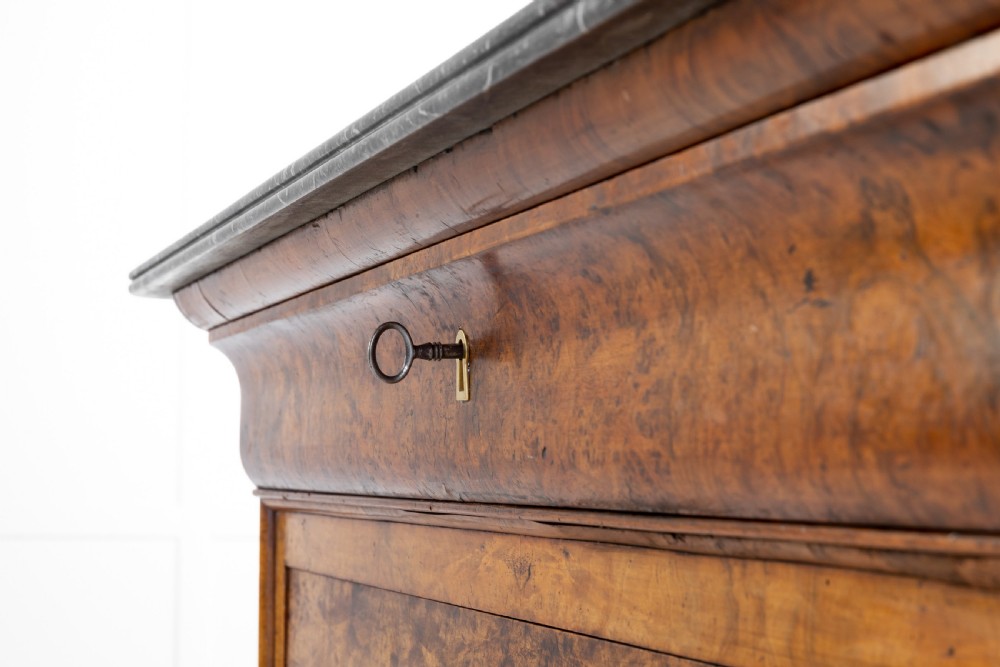 19th Century French Walnut Commode with Marble Top View VI