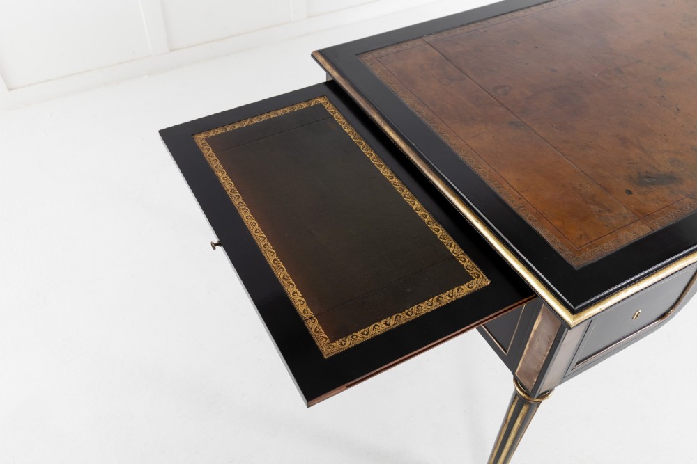 19th Century French Ebonised Bureau Plat View V
