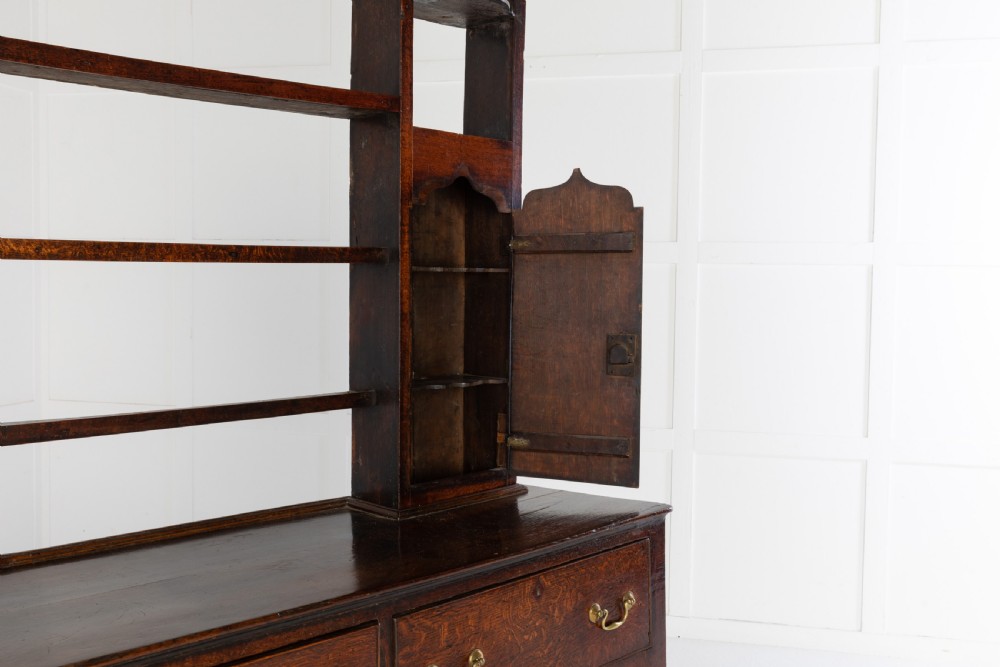 18th Century Oak Dresser with Rack View IX