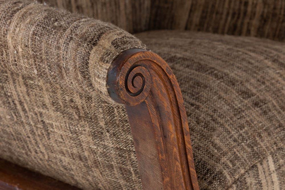 19th Century Oak x-Frame Armchair View III