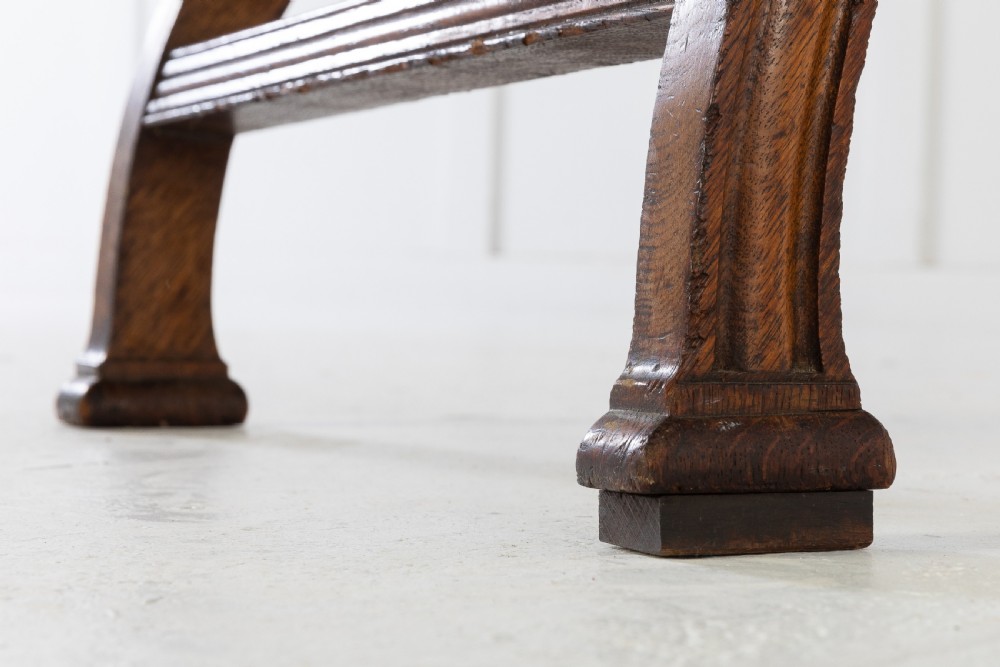 19th Century Oak x-Frame Armchair View IV