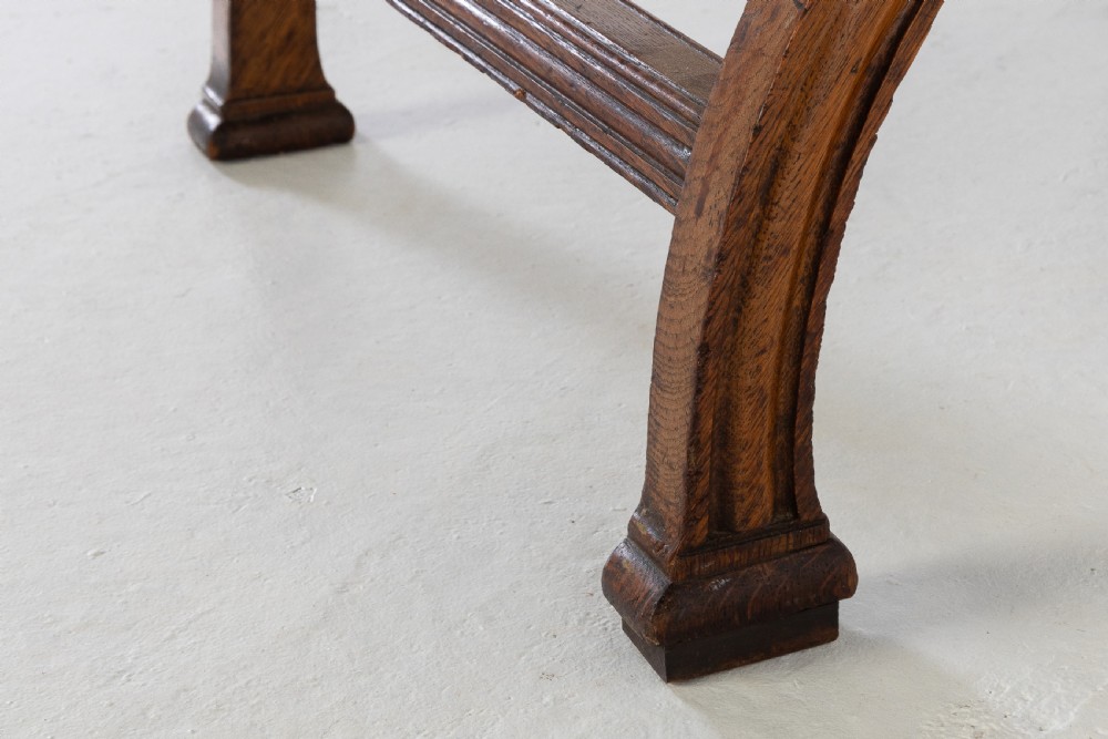 19th Century Oak x-Frame Armchair View V