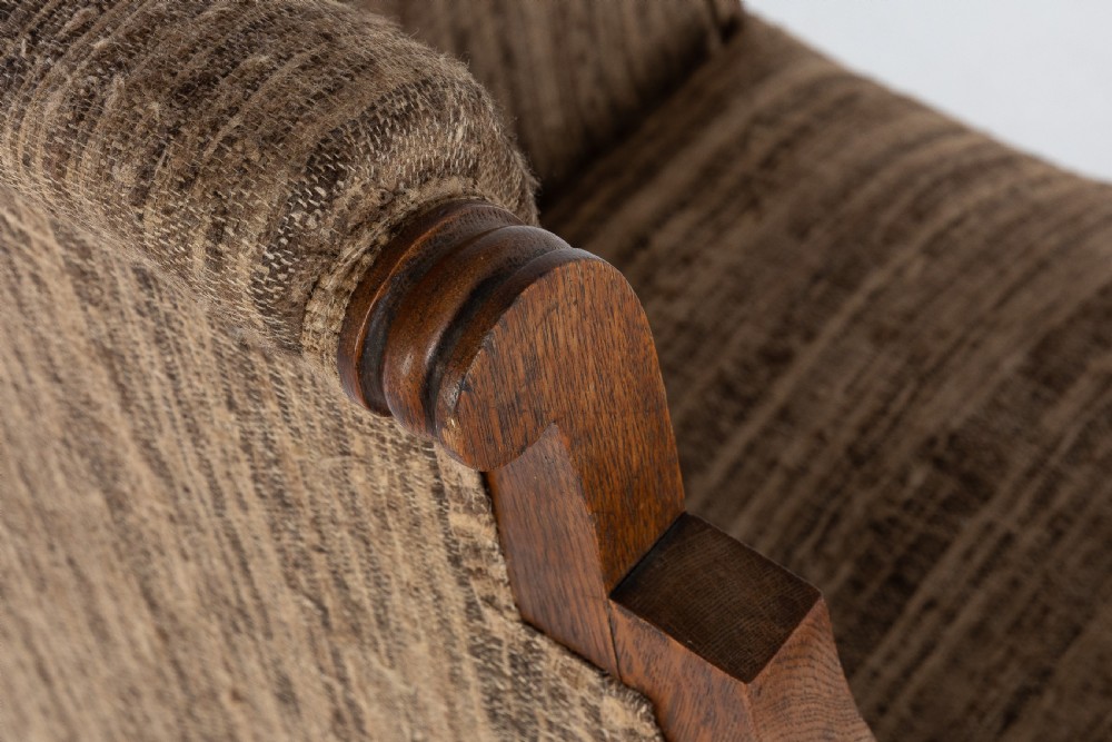 19th Century Oak x-Frame Armchair View VIII
