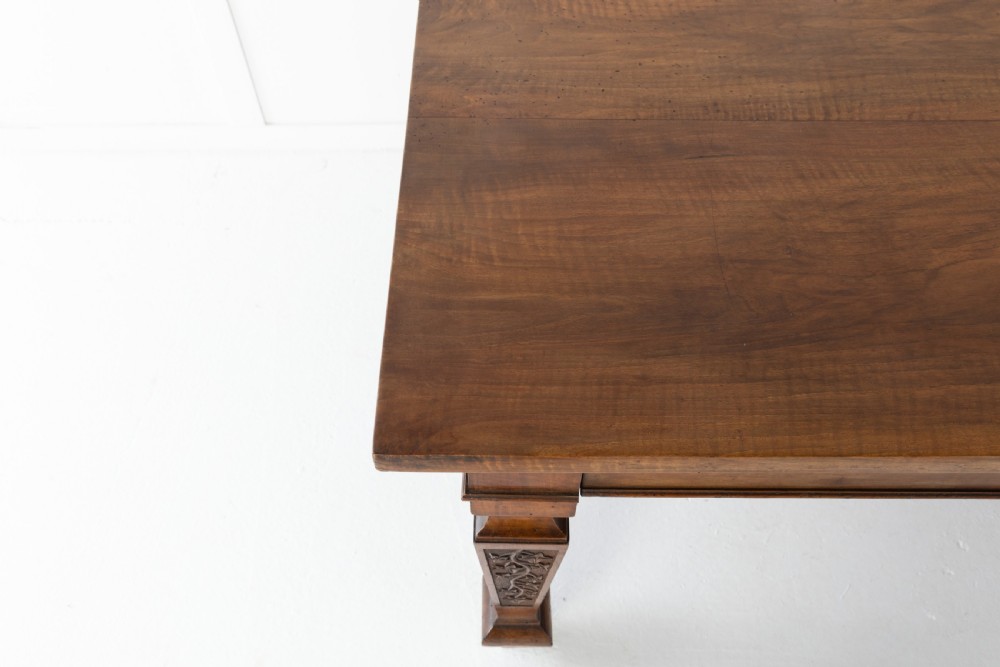 Large 19th Century Italian Walnut Dining Table View IV