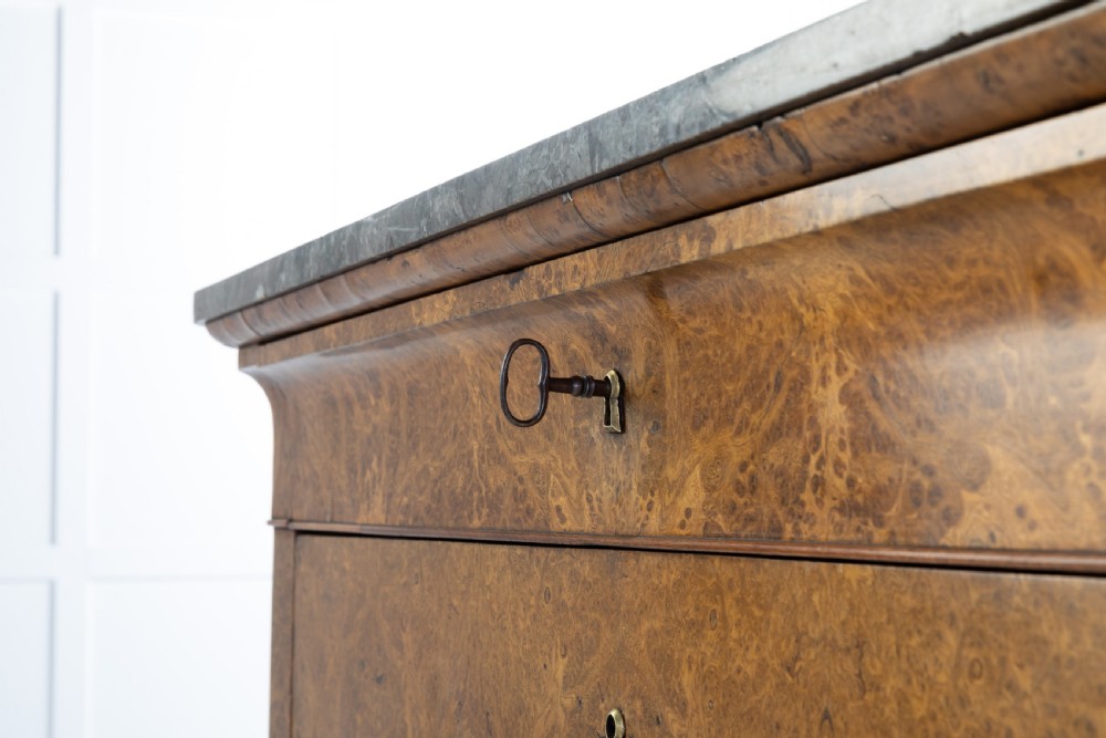 19th Century Burr Oak Commode with Marble Top View IV