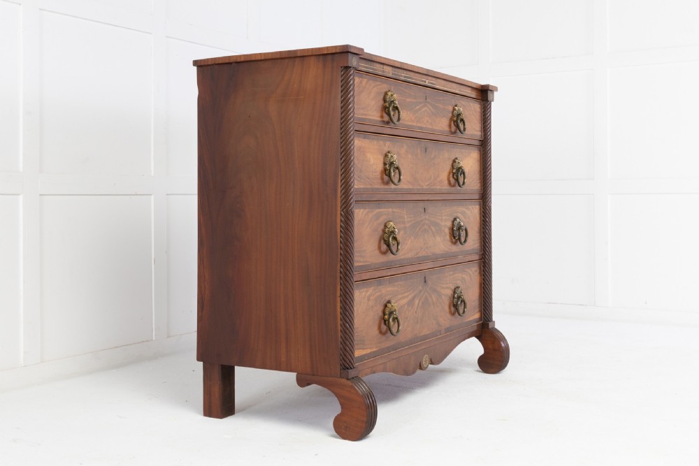 19th Century Century Regency Mahogany and Rosewood Chest of Drawers View II