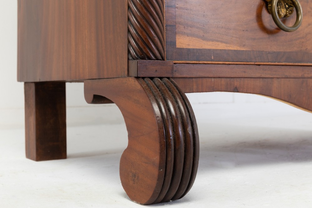 19th Century Century Regency Mahogany and Rosewood Chest of Drawers View III