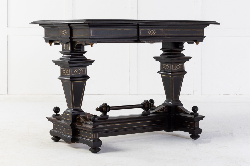 19th Century French Ebonised Side Table