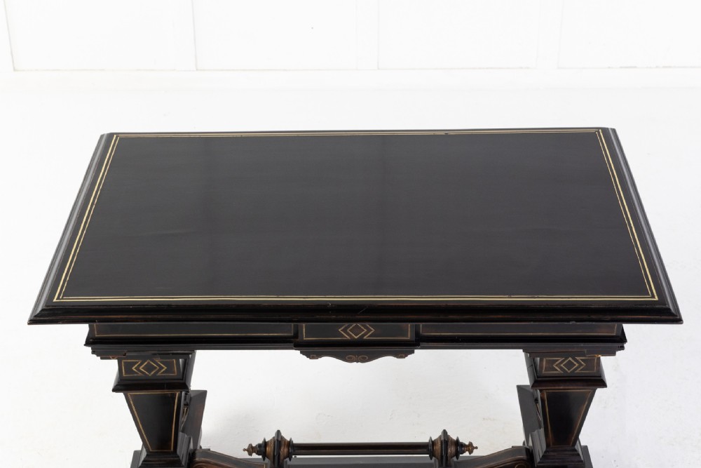 19th Century French Ebonised Side Table View VII