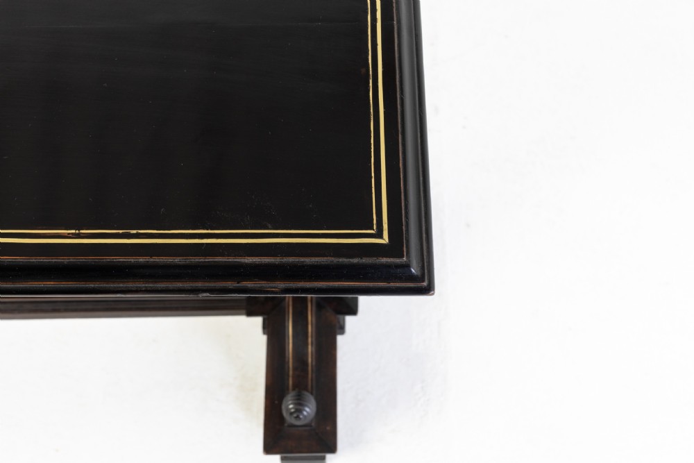 19th Century French Ebonised Side Table View VIII
