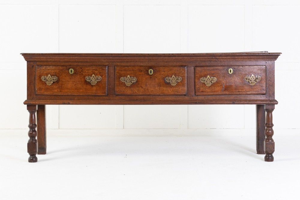 Early 18th Century Oak Dresser Base View II