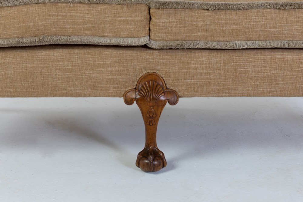 Large 19th Century Walnut Camel Back Sofa View IV