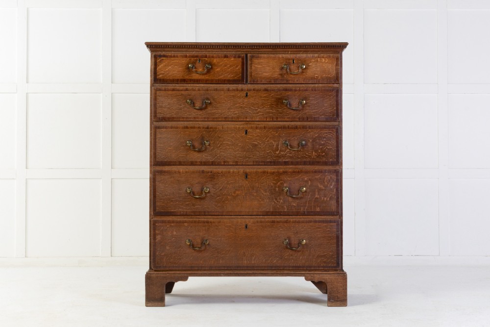 18th Century George III Oak Chest of Drawers