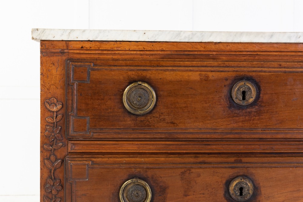 18th Century French Two Drawer Commode with Marble Top View II