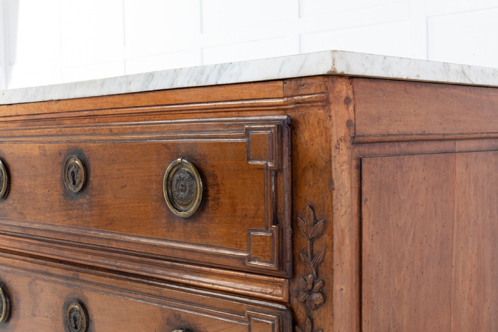 18th Century French Two Drawer Commode with Marble Top View III
