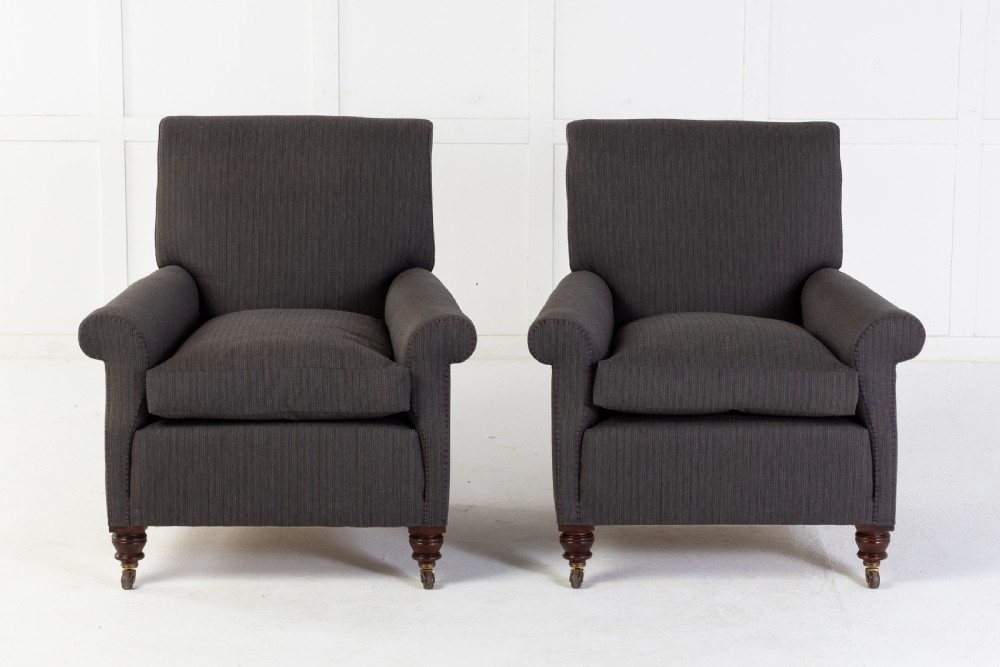Pair of 19th Century English Walnut Armchairs View III