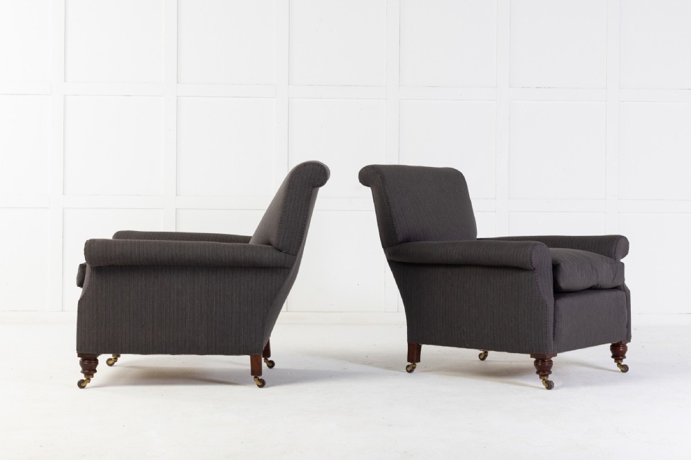 Pair of 19th Century English Walnut Armchairs View IX