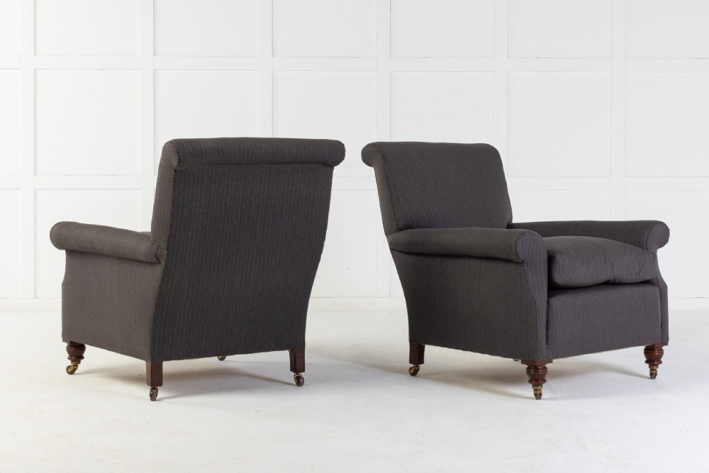 Pair of 19th Century English Walnut Armchairs View X
