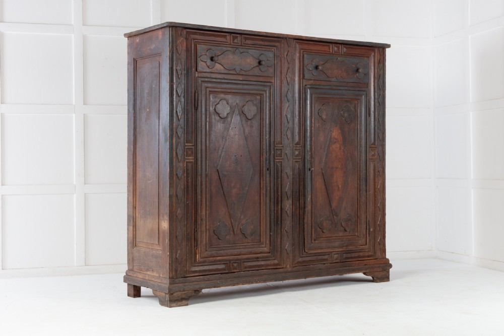 19th Century Italian Painted Pine Cabinet