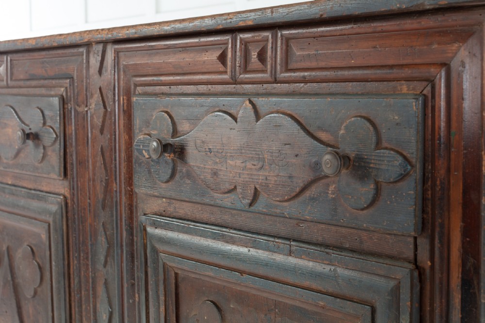 19th Century Italian Painted Pine Cabinet View II