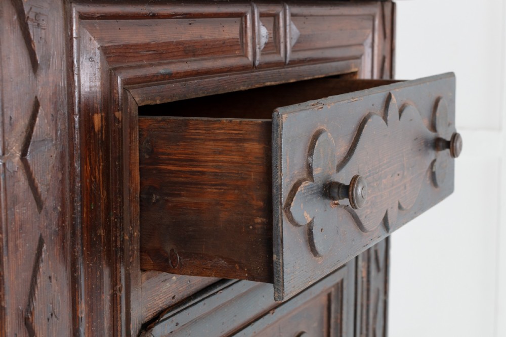 19th Century Italian Painted Pine Cabinet View III