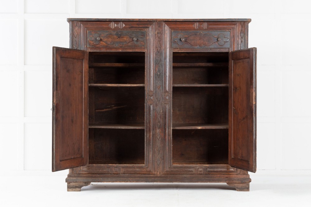 19th Century Italian Painted Pine Cabinet View VI