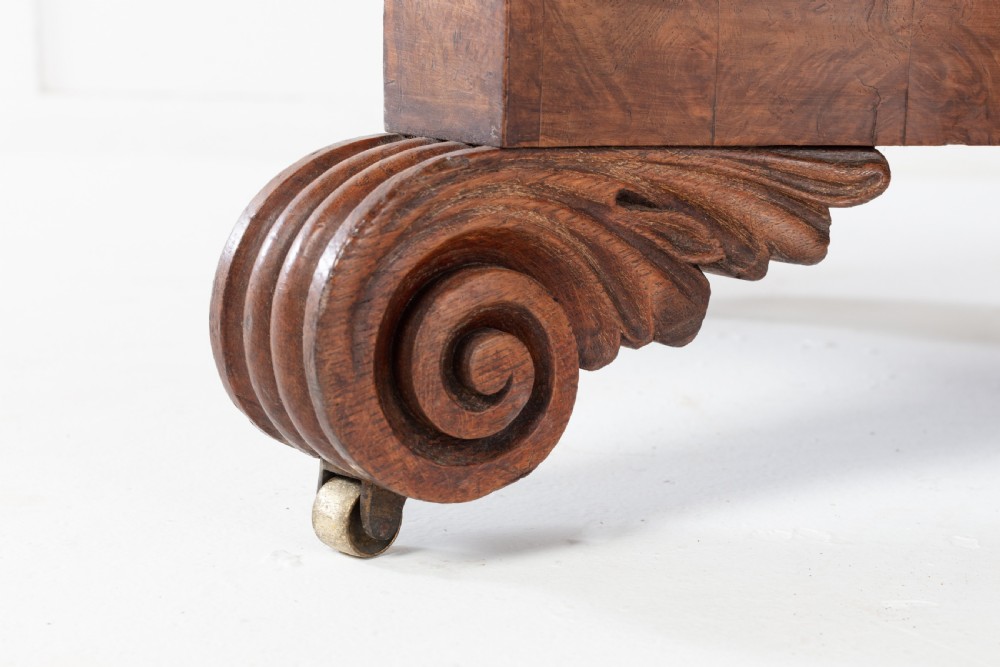 19th Century English Regency Burr Oak Tilt Top Table View II