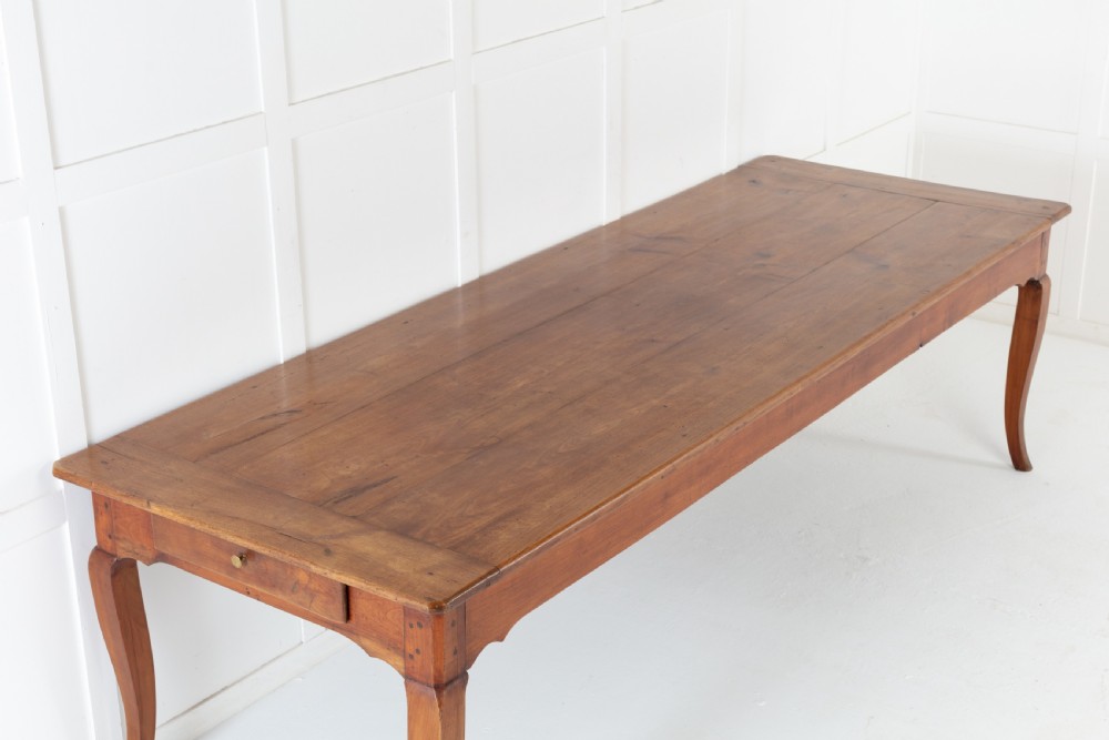 Large 19th Century French Cherrywood Farmhouse Table