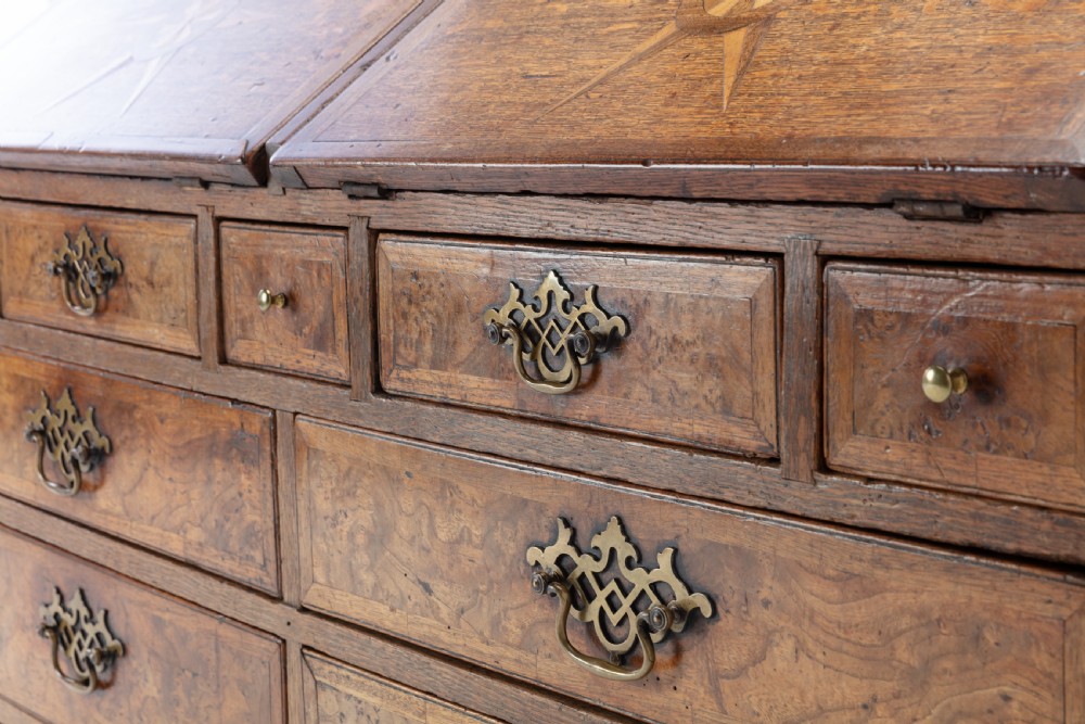 18th Century Estate Oak & Ash English Bureau View V