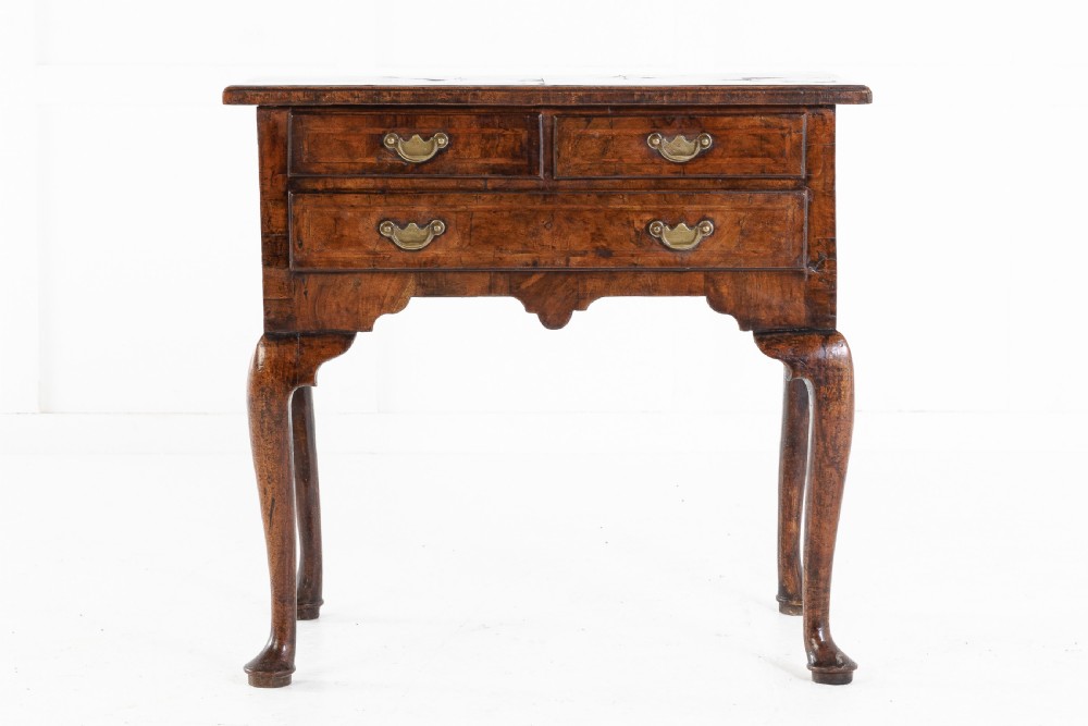 George I Walnut Cabriole Leg Lowboy