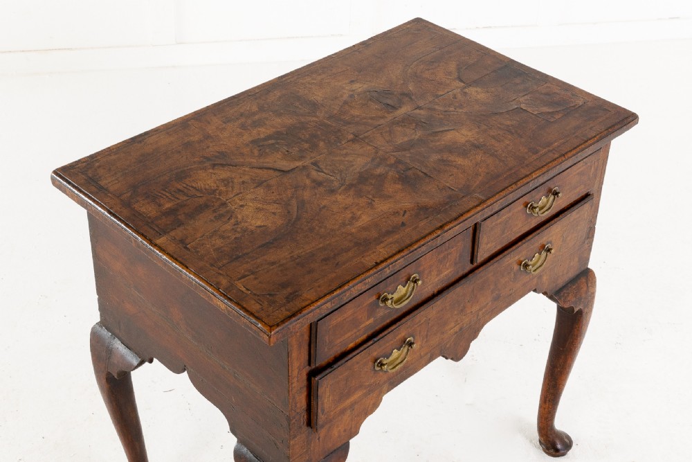 George I Walnut Cabriole Leg Lowboy View III